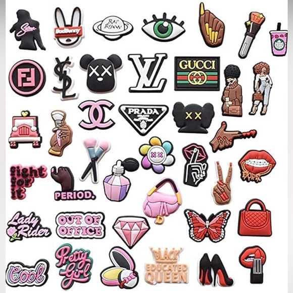 Black Girl Magic Melanin Shoe Charms Jibbitz Set For Crocs - Picture 3 of 5